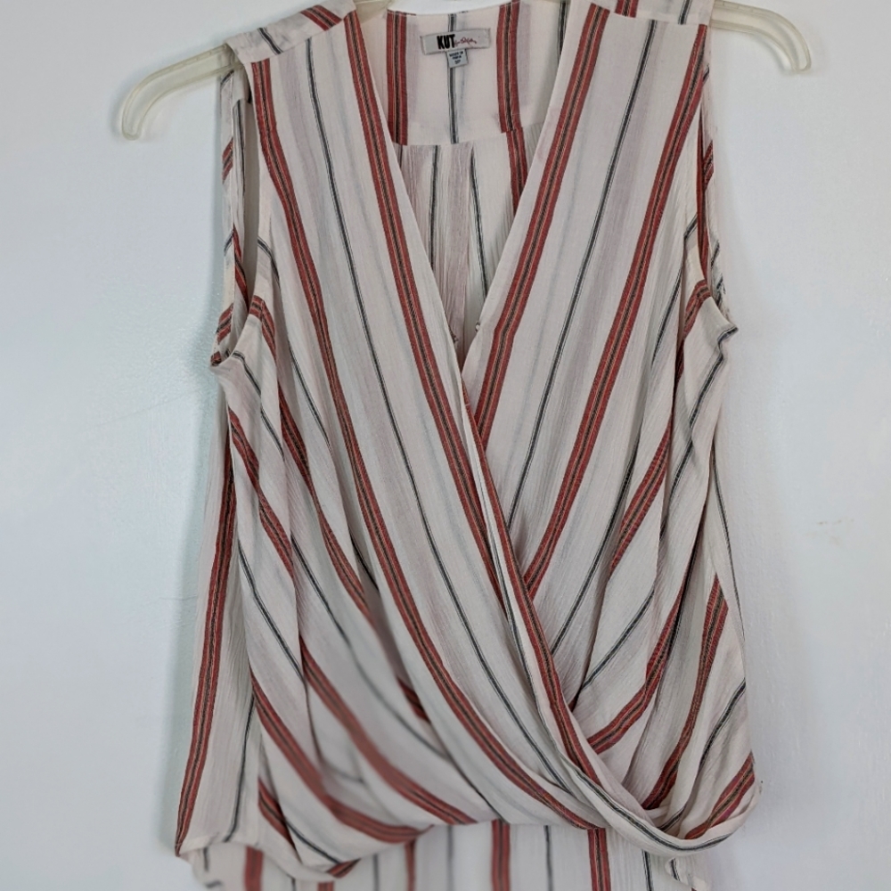 Crossbody sleeveless top